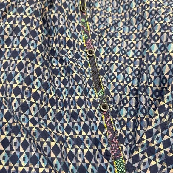 Robert Graham Octavian Classic Fit Button Down Shirt - Blue XL - Picture 5 of 11